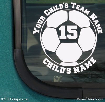 Soccer ball window sticker decal Vinyl sticker decal